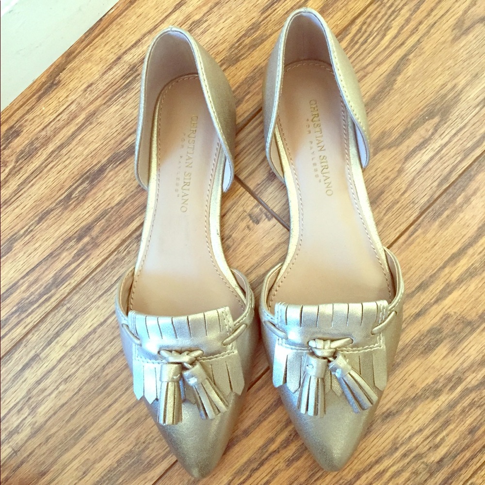 Christian Siriano d’orsay tassel flats